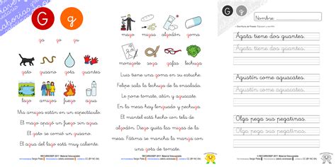 Cartilla Para Leer Letra G Recursos Fotocopiables