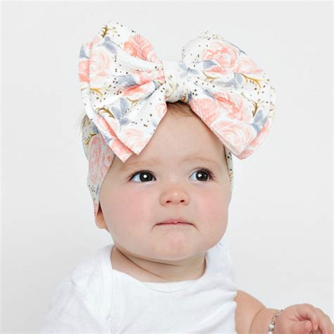 Big Bow Headbands Big Bow Head Wraps Baby Turban Oversized Etsy