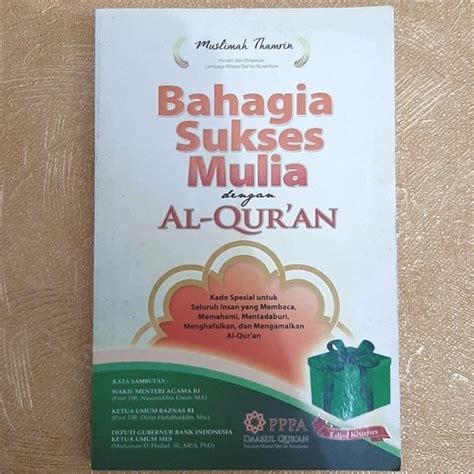Jual Buku Bahagia Sukses Mulia Dengan Al Quran MUSLIMAH THAMRIN Di