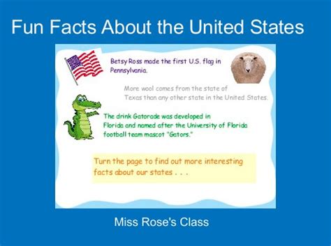 Fun Facts About The United States Free Books And Childrens Stories