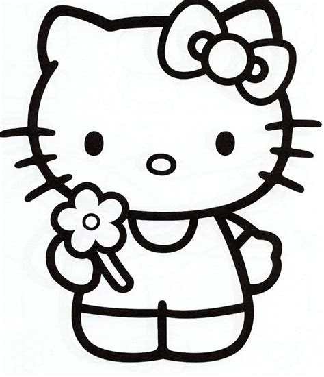 Large Hello Kitty Coloring Pages Download And Print For Free