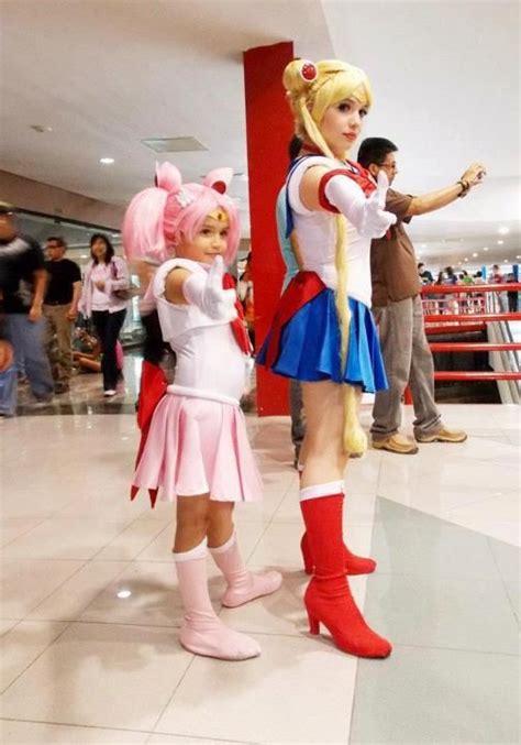 Sailor Moon And Sailor Chibi Moon Sailor Moon Costume Daughter Halloween Costumes Moon Costume