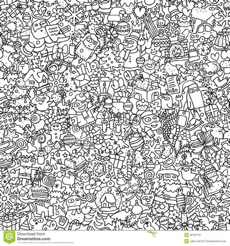 Whether you use black and white coloring pages in your classroom as a filler activity or at home to entertain your little ones, they are great forms of wholesome entertainment! Christmas Seamless Pattern In Black And White Stock ...