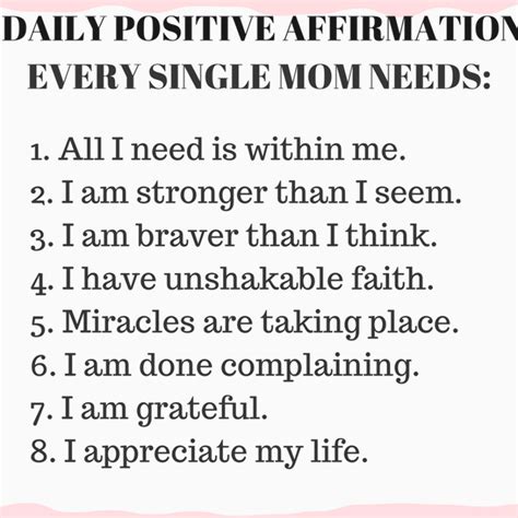8 Daily Affirmations For Single Moms To Promote Confidence And Strength