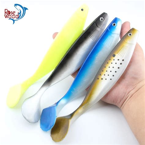 Top Quality 1pc 240mm 75g Saltwater Sea Shad Soft Plastic Bass Fishing