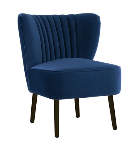 Tufted navy blue leather slipper chair after florence knoll. French Navy Velvet Slipper Chair - StellaJane Interiors