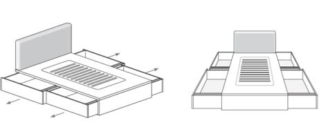 Perchè scegliere un letto contenitore vama? Letto XBED beta: piazza e mezza con testiera imbottita-