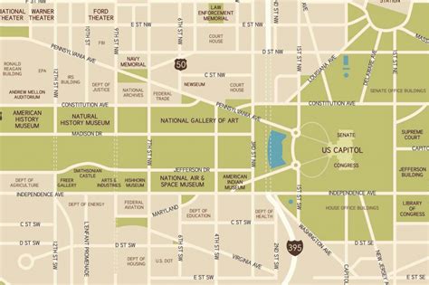 Washington Dc National Mall Maps Directions And Information Inside