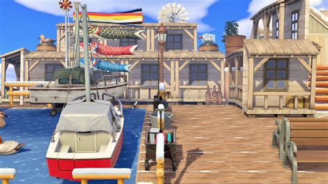 Acnh Fishing Pier And Market Animal Crossing Fish Animal Crossing