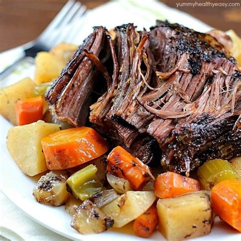 The recipe is a good template that you can play around with to taste. Crock Pot Roast with Vegetables - Yummy Healthy Easy