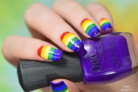 Simply Nailogical Gay American Pride Flag Nails