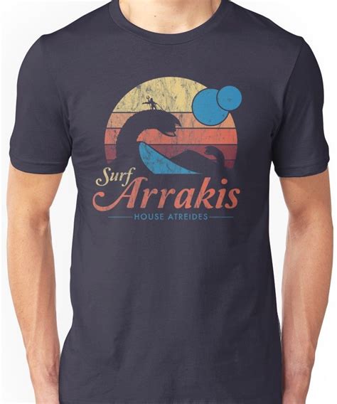 Visit Arrakis Vintage Distressed Surf Dune Sci Fi Unisex T Shirt