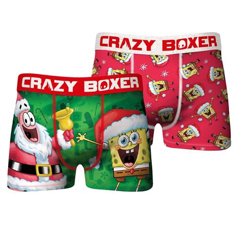 Spongebob Squarepants Patrick Holiday 2 Packs Underwear Boxer Briefs