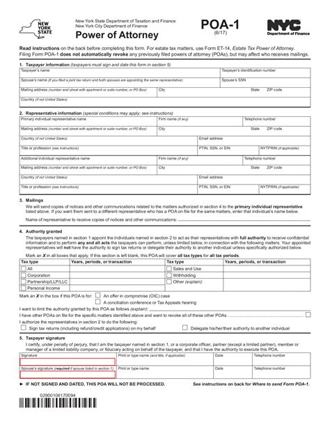 New York Power Of Attorney Forms 9 Types Eforms
