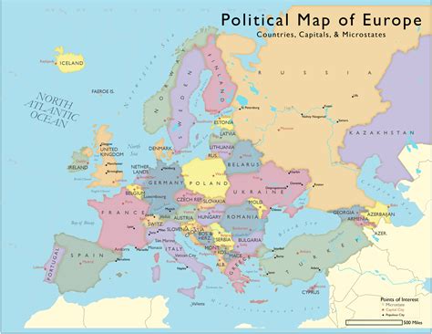 Political Map Of Europe Printableeurope Map Pdf Gambaran