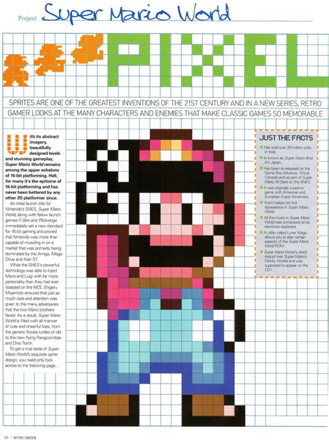 Super Mario World Pixel Art Grid