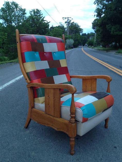 Funky 1970s Kitsh Arm Chair Recliner Vinyl By Paracosmvintage I Love