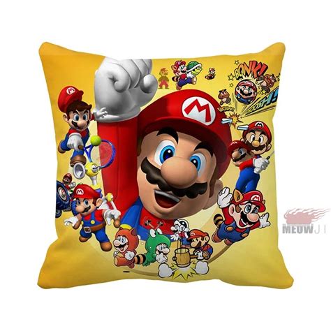 Super Mario Cool Soft Multi Size Throw Pillow Case Free Shippingpillow