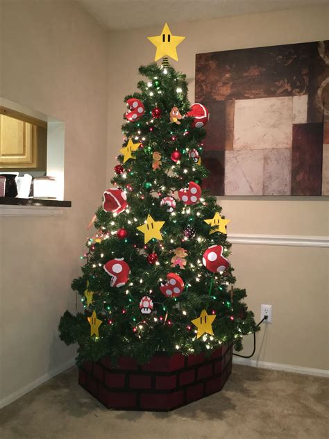 Mario Christmas Christmas Tree Themes Cool Christmas Trees Nerdy