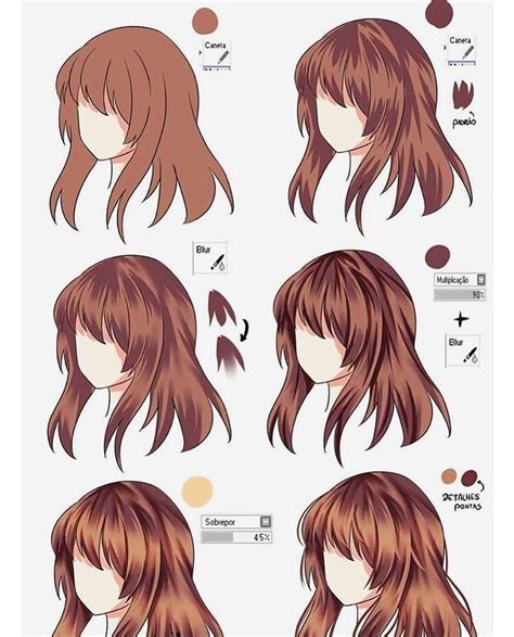 Anime Art Referencetutorials On Instagram “ Drawing Hair Tutorial