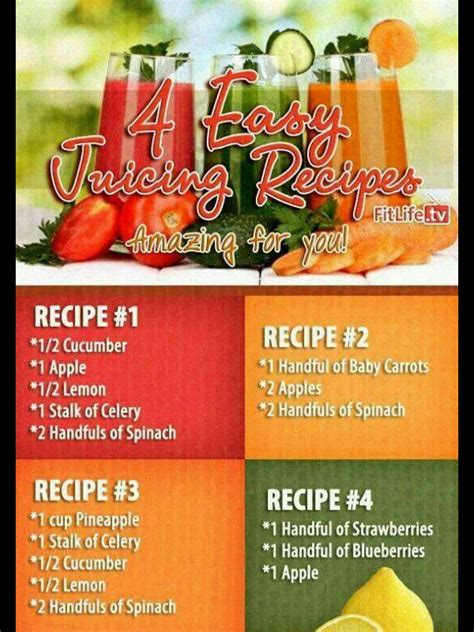 4 Easy Juicing Recipes Juicing Recipes Juicer Recipes Juice