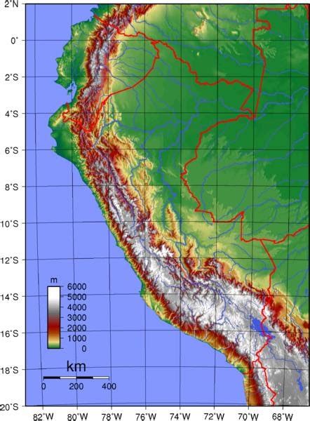 Peru Información General Mapa Topográfico