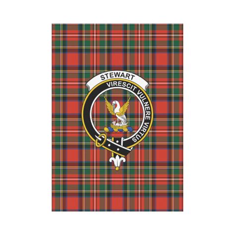 Stewart Tartan Flag Clan Badge Scottish Clans