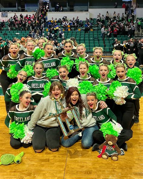 Freeland Falcons Soar To Win Mid American Pompon State Championship