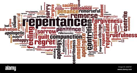 Repentance Word Cloud Concept Collage Made Of Words About Repentance