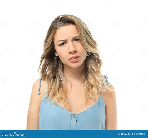 Portrait Of A Confused Woman Making A Phone Call Stock Photography