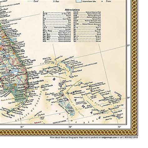 National Geographic United States Wall Map Executive Poster Size 36