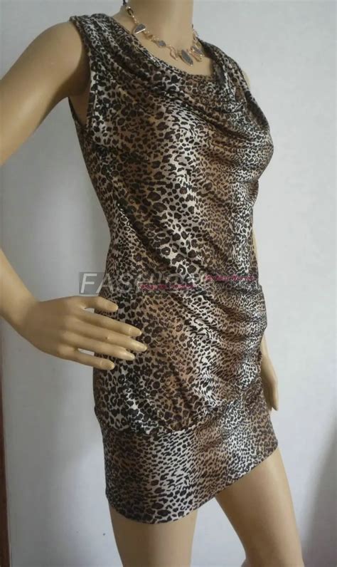 Sexy Strapless Dress Lady Leopard Print Dress Tight Package Hip Dress