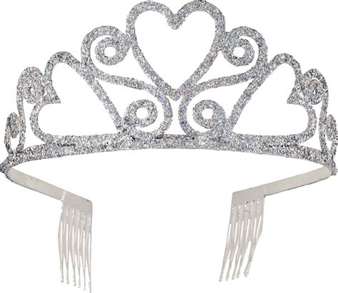 Child Crown Fancy Dress Party Outfit Accessory Princess Silver Glitter