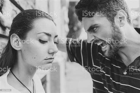 Angry Man Yelling At His Girlfriend Stock Photo Download Image Now