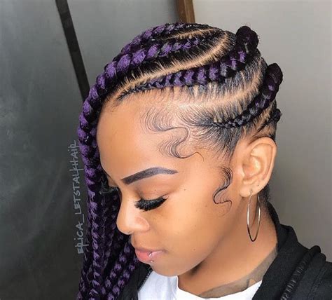The braids in a shorter length of hair will look fashionable if it is done properly. Love this braided style by @erica_letstalkhair - https ...