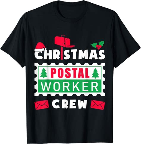 Mailman Christmas Postal Worker Crew Stamp T Shirt
