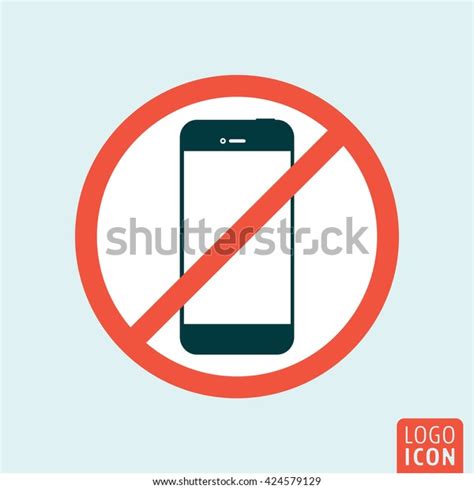 Turn Off Mobile Phone Icon Vector Stock Vector Royalty Free 424579129
