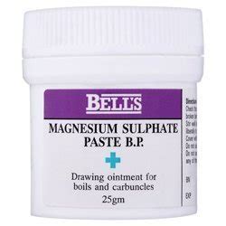 Maybe you would like to learn more about one of these? Bell's Magnesium Sulphate Paste B.P. 50gm:Amazon.co.uk ...