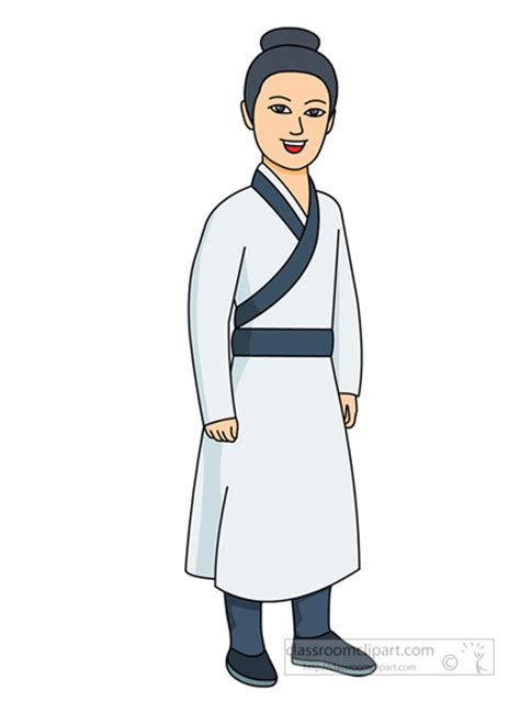 Ancient China Clipart Ancient China Male Robe Clipart 02 Classroom