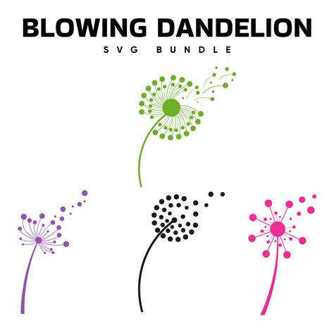 Blowing Dandelion Svg Free Masterbundles