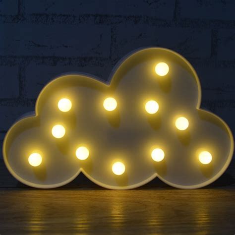 3d Cloud Night Lamp With 11leds 2aa Battery Operated Warm White Cloud