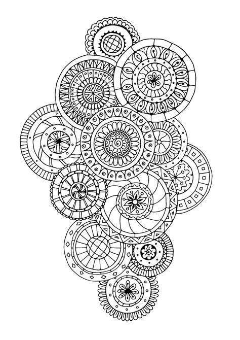 Zen And Anti Stress Coloring Pages For Adults Mandala Coloring