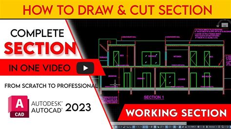 How To Draw Section In Autocad Autocad House Section Drawing
