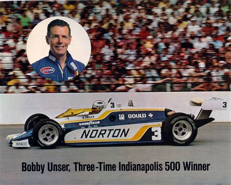 Bobby Unser Three Time Indianapolis 500 Winner Indy Car Racing
