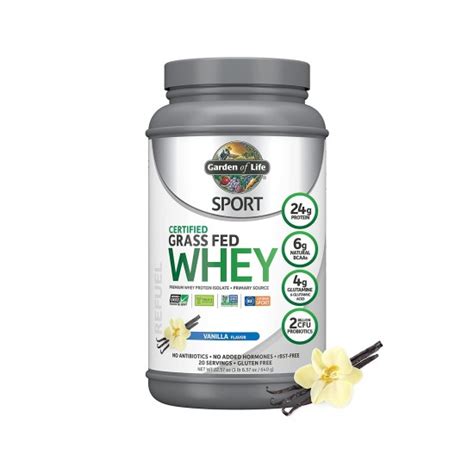 Garden Of Life Sport Certified Grass Fed Whey Protein Vanilla 652 Gm