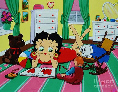 Betty Boop With Friends Painting By Thomas Kolendra