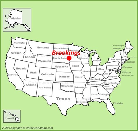 Brookings Location On The Us Map