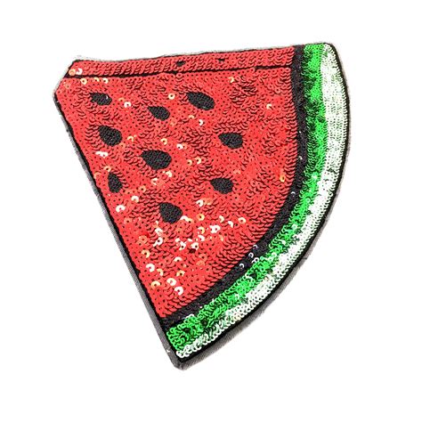 3pc Sew On Sequin Watermelon Patch Fruits Applique Beaded Patches For
