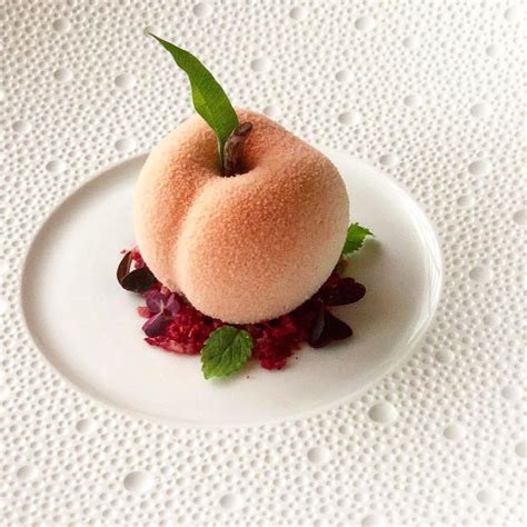 Fuzzy Peach Fancy Desserts Cute Desserts Molecular Gastronomy