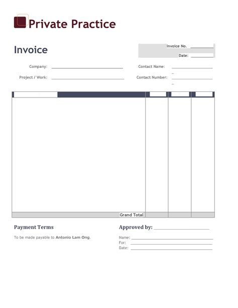 Create A Invoice Template In Word Signklo